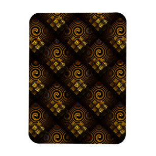 Gold Modern Boho Elegant Abstract Art Pattern #502 Magnet