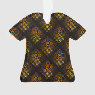 Gold Modern Boho Elegant Abstract Art Pattern #502 Ornament