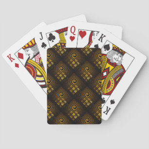 Gold Modern Boho Elegant Abstract Art Pattern #502 Playing Cards