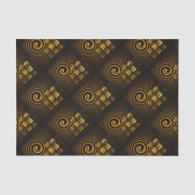 Gold Modern Boho Elegant Abstract Art Pattern #502 Tissue Paper (Front)