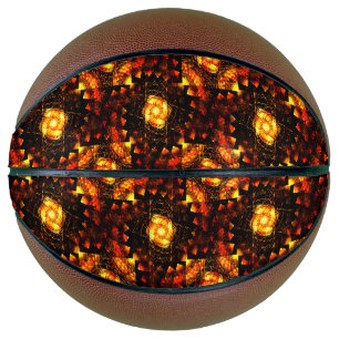 Gold Modern Boho Elegant Abstract Art Pattern #506 Basketball