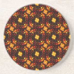 Gold Modern Boho Elegant Abstract Art Pattern #506 Coaster