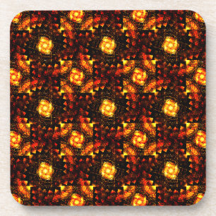 Gold Modern Boho Elegant Abstract Art Pattern #506 Coaster