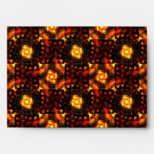 Gold Modern Boho Elegant Abstract Art Pattern #506 Envelope (Front)