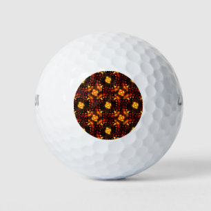 Gold Modern Boho Elegant Abstract Art Pattern #506 Golf Balls