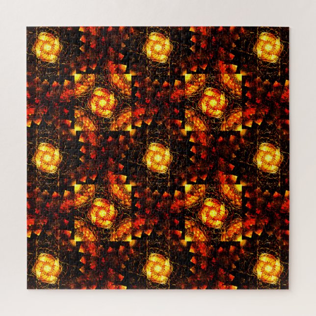 Gold Modern Boho Elegant Abstract Art Pattern #506 Jigsaw Puzzle (Vertical)