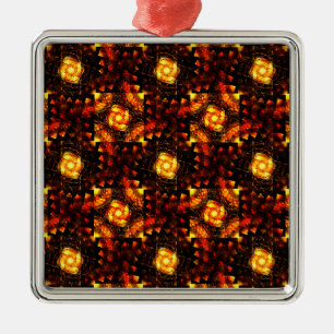 Gold Modern Boho Elegant Abstract Art Pattern #506 Metal Tree Decoration