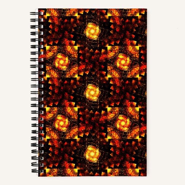 Gold Modern Boho Elegant Abstract Art Pattern #506 Notebook (Front)