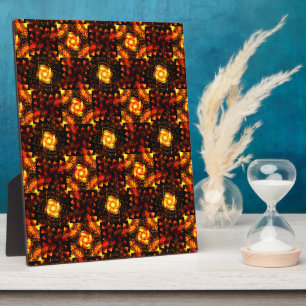 Gold Modern Boho Elegant Abstract Art Pattern #506 Plaque