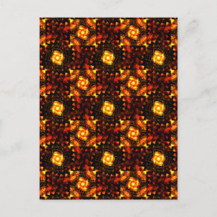 Gold Modern Boho Elegant Abstract Art Pattern #506 Postcard
