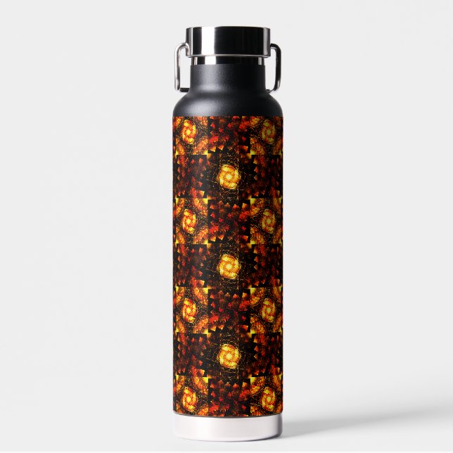 Gold Modern Boho Elegant Abstract Art Pattern #506 Water Bottle (Front)