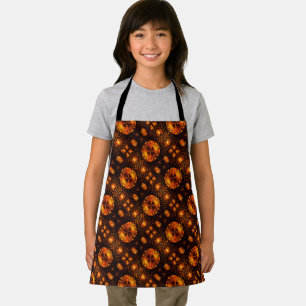 Gold Modern Boho Elegant Abstract Art Pattern #507 Apron