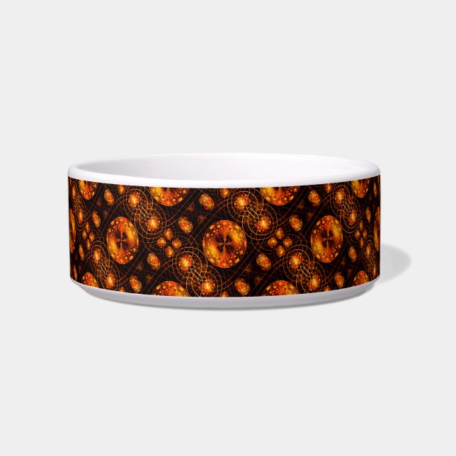 Gold Modern Boho Elegant Abstract Art Pattern #507 Bowl (Front)