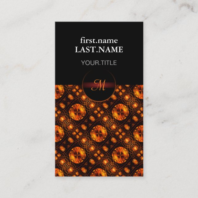 Gold Modern Boho Elegant Abstract Art Pattern #507 Business Card (Front)
