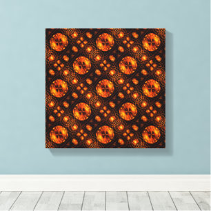 Gold Modern Boho Elegant Abstract Art Pattern #507 Canvas Print