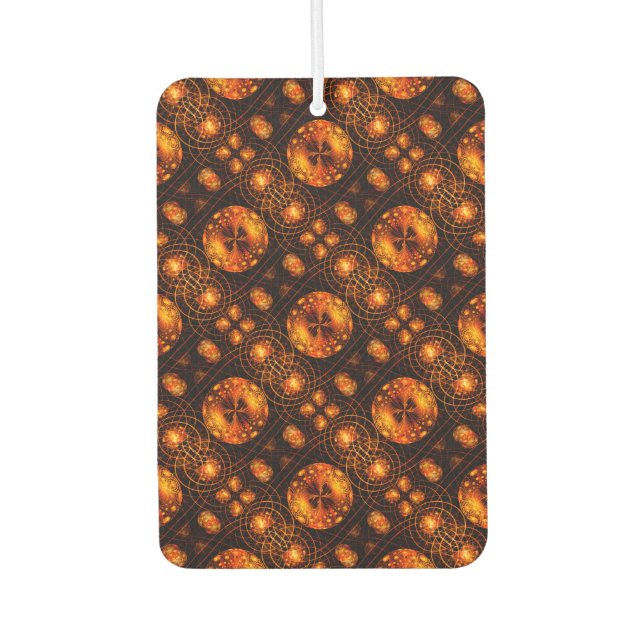 Gold Modern Boho Elegant Abstract Art Pattern #507 Car Air Freshener (Front)