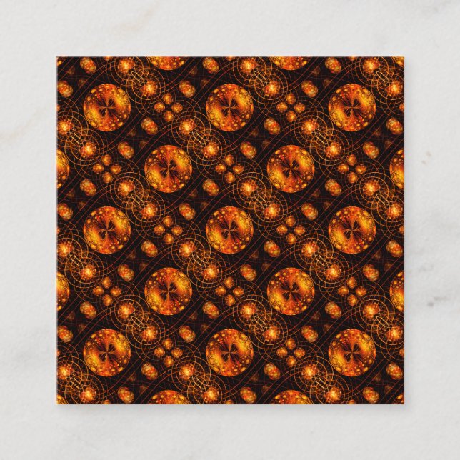 Gold Modern Boho Elegant Abstract Art Pattern #507 Enclosure Card (Front)