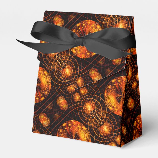 Gold Modern Boho Elegant Abstract Art Pattern #507 Favour Box (Front Side)