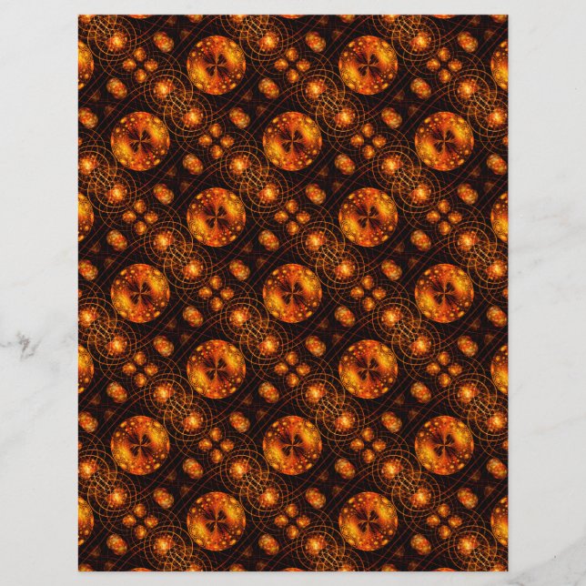 Gold Modern Boho Elegant Abstract Art Pattern #507 Flyer (Front)