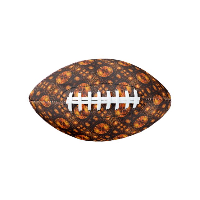 Gold Modern Boho Elegant Abstract Art Pattern #507 Football (Front)