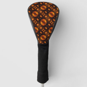 Gold Modern Boho Elegant Abstract Art Pattern #507 Golf Head Cover