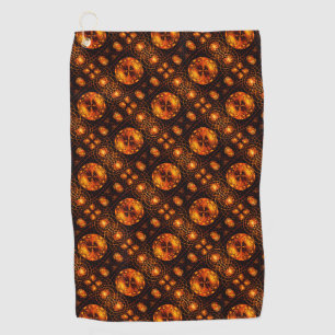 Gold Modern Boho Elegant Abstract Art Pattern #507 Golf Towel