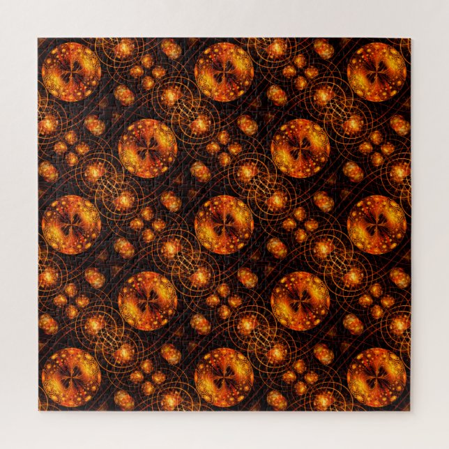 Gold Modern Boho Elegant Abstract Art Pattern #507 Jigsaw Puzzle (Vertical)