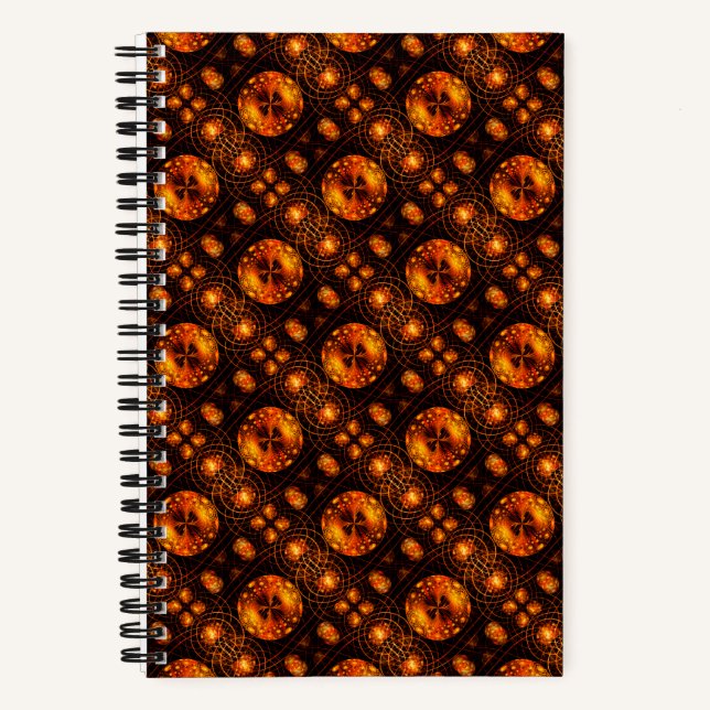 Gold Modern Boho Elegant Abstract Art Pattern #507 Notebook (Front)