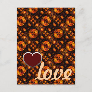 Gold Modern Boho Elegant Abstract Art Pattern #507 Postcard