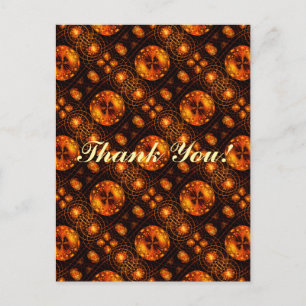 Gold Modern Boho Elegant Abstract Art Pattern #507 Postcard