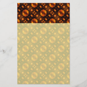 Gold Modern Boho Elegant Abstract Art Pattern #507 Stationery