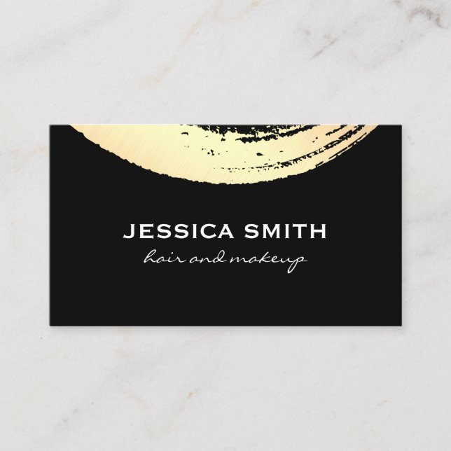 Gold Modern Brushed Business Card (Front)