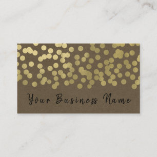 Gold Modern Chic Rustic Kraft Customer Loyalty Card
