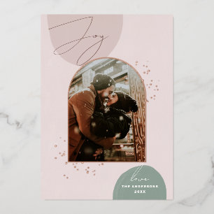 Gold Modern Christmas   Elegant Joy Arch Photo