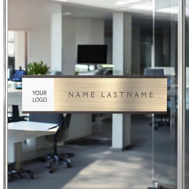 Gold Modern Custom Logo Executive Professional Door Sign (Creator Uploaded)