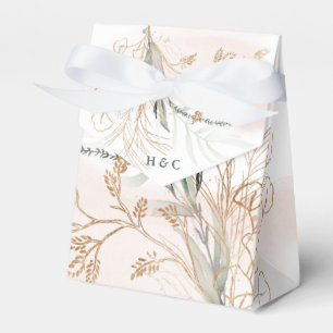 Gold Modern Eucalyptus Abstract Greenery Funky Favour Box