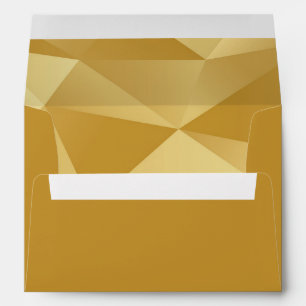 Gold Modern Geometric Envelope, Wedding Invitation Envelope