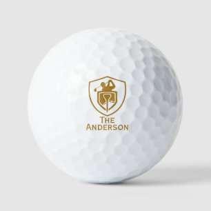 Gold Modern Golf Balls