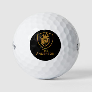 Gold Modern Golf Balls