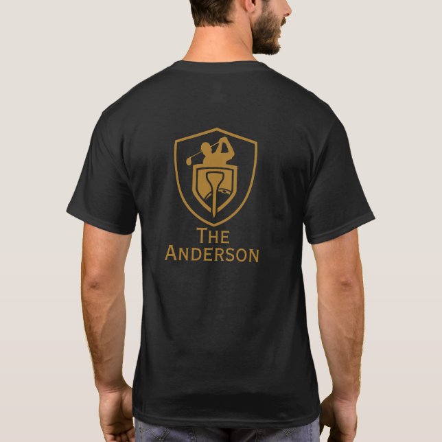 Gold Modern Golf T-Shirt (Back)