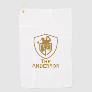 Gold Modern Golf Towel