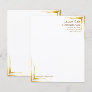 gold modern letterhead