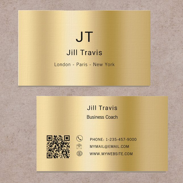 Gold modern minimalist luxury business card (Creator Uploaded)