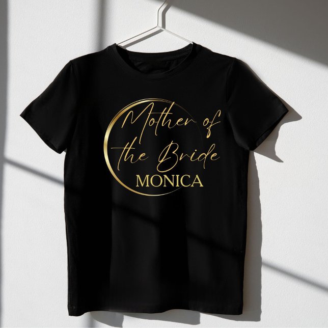 Gold modern scrip minimalist mother of the bride T-Shirt (Creator Uploaded)