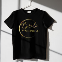 Gold modern scrip minimalist personalised brides