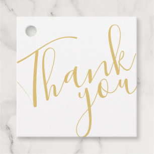 Gold Modern Script Business Thank You Tags