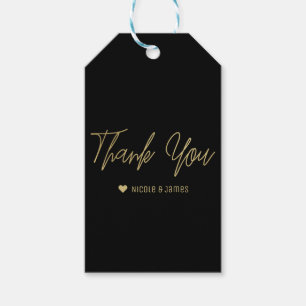Gold Modern Script THANK YOU Any Colour Party Favo Gift Tags