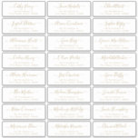 Gold modern script wedding guest address label<br><div class="desc">Minimalist wedding guess address label features modern script name and classy serif font address in colour editable gold colour,  simple and elegant. Great for simple modern wedding.
See all the matching pieces in collection</div>