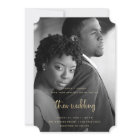 Gold Modern Script with Photo | Wedding