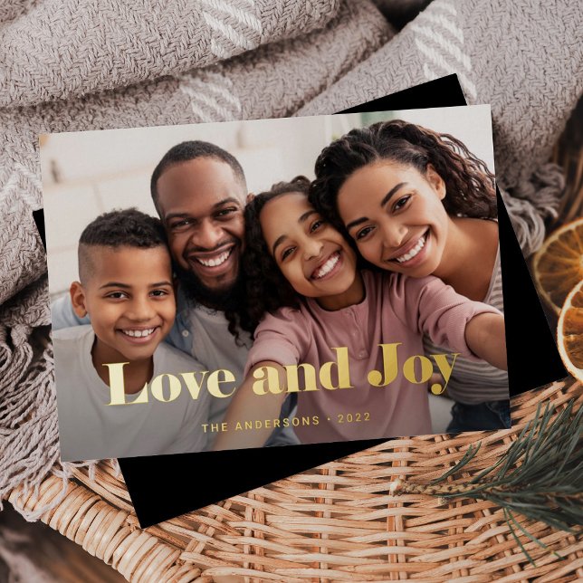 Gold Modern Text and Photo | Love and Joy (Creator Uploaded)